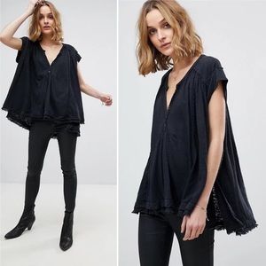 Free People Aster Henley Oversized Top